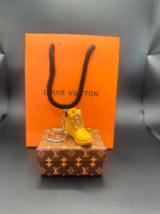 Mini Timberland Louis Vuitton Schlüsselanhänger – Gelb, Premium Edition