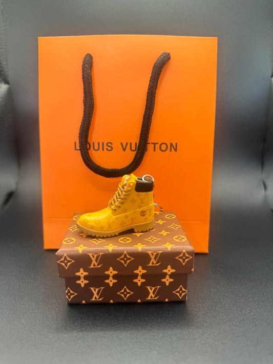 Mini Timberland Louis Vuitton Schlüsselanhänger – Gelb, Premium Edition