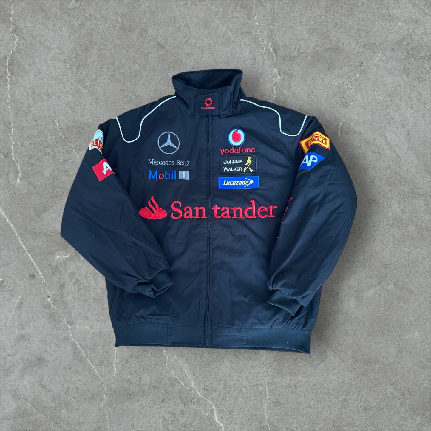 Mercedes-Benz McLaren F1 Racing Jacke – Schwarz/Blau – Limitierte Edition