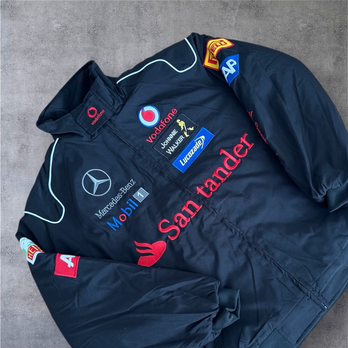 Mercedes-Benz McLaren F1 Racing Jacke – Schwarz/Blau – Limitierte Edition