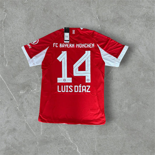 Fußball Trikot Rot Weiß – Größe L – Nr. 14 Luis Díaz